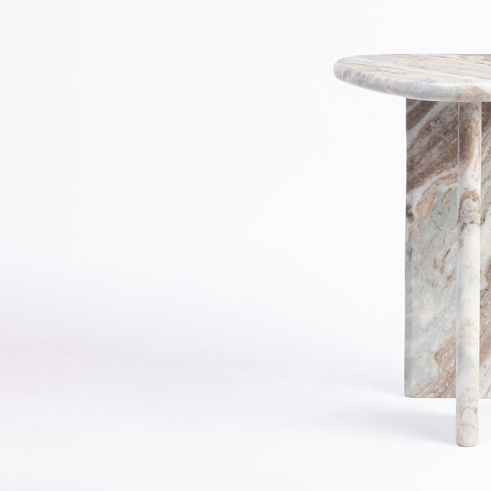 Lyric Sawar Marble Side Table