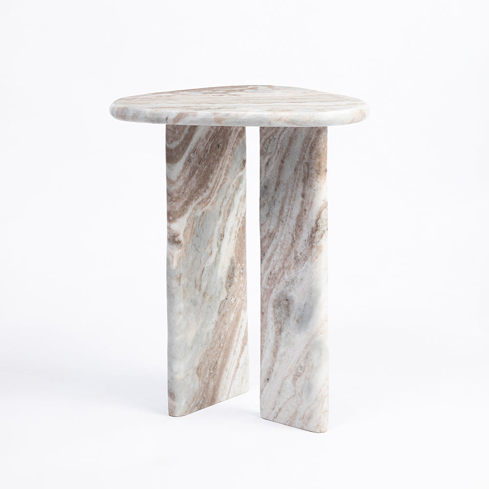 Lyric Sawar Marble Side Table