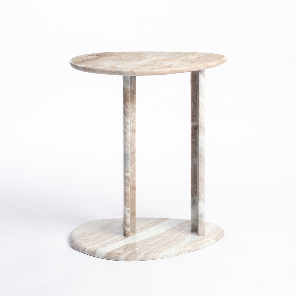 Keshi Sawar Marble Side Table