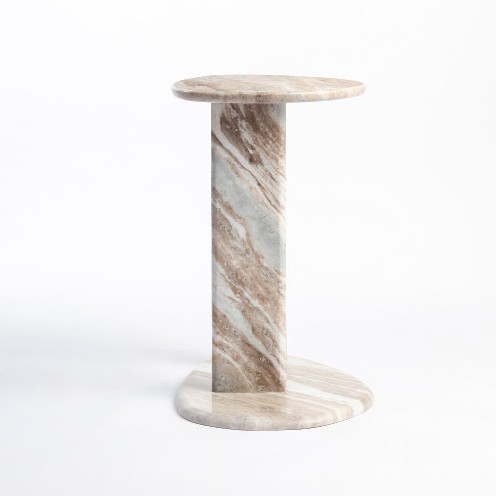 Keshi Sawar Marble Side Table