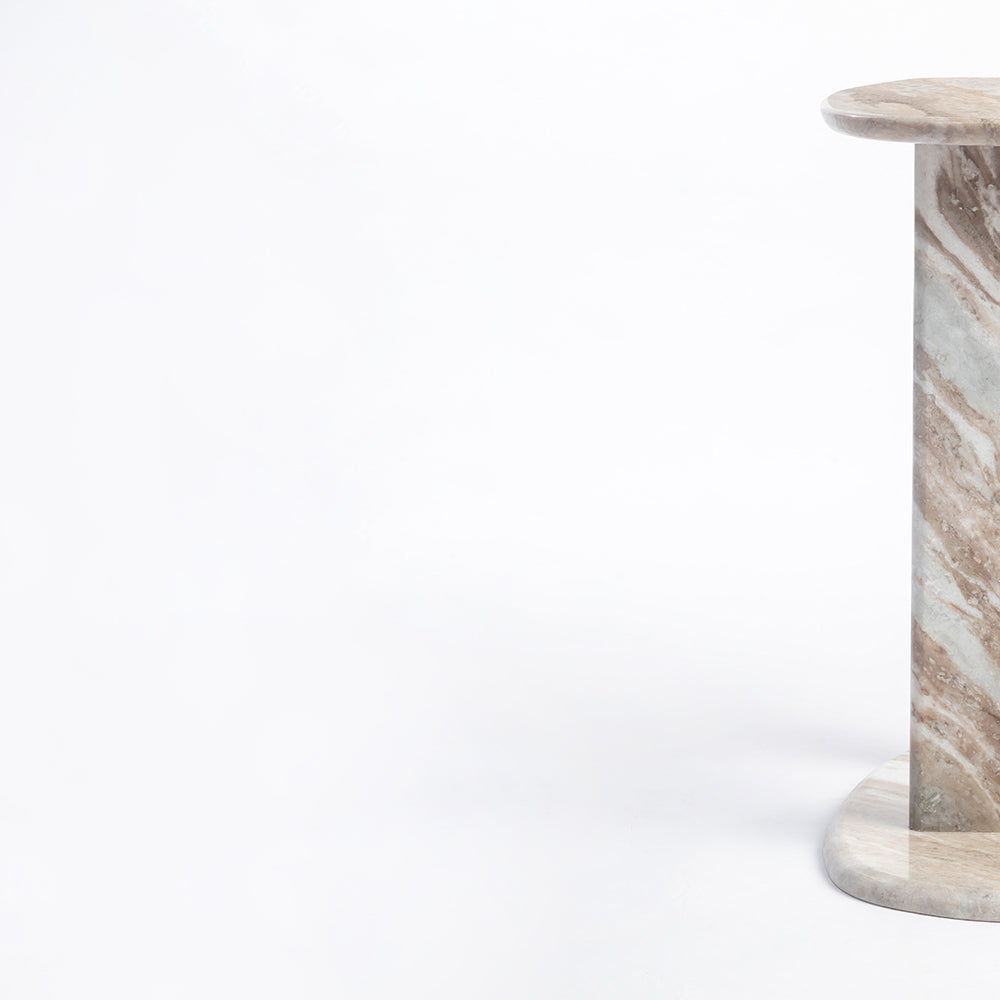 Keshi Sawar Marble Side Table
