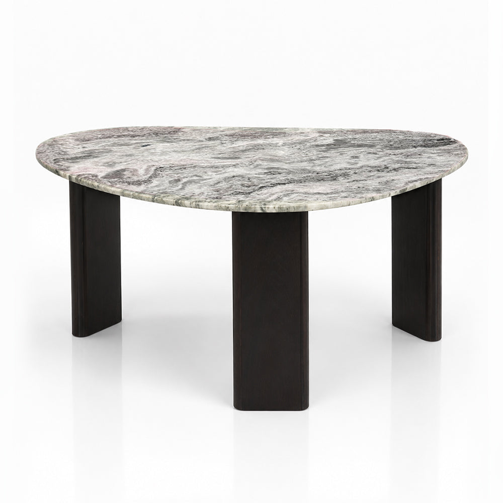 Thrice Wood Coffee Table with Marble