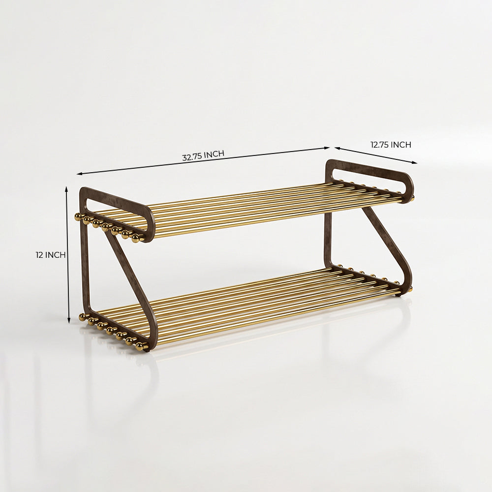 Jaro Mud Grey Metal Shoe Rack