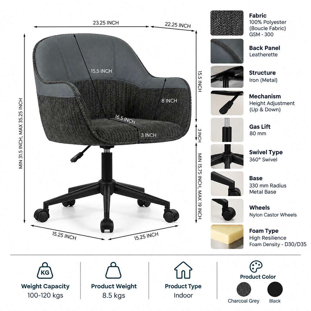 Lennon Fabric Office Chair