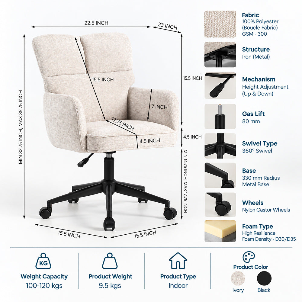 Piper Fabric Office Chair