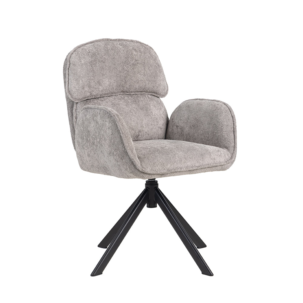 Grady Swivel Fabric Dining Chair with Metal Legs - Olive