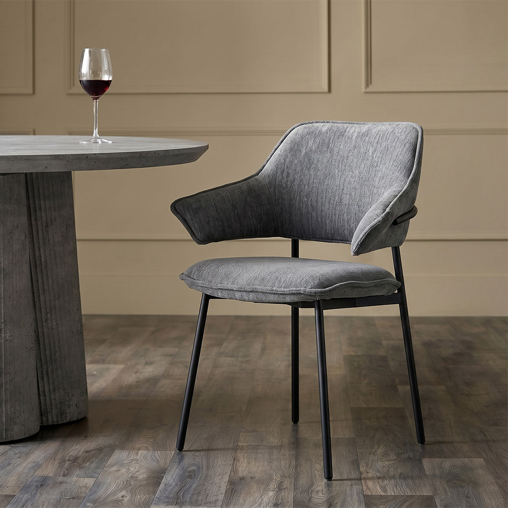 Colton Fabric Dining Chair with Metal Legs
