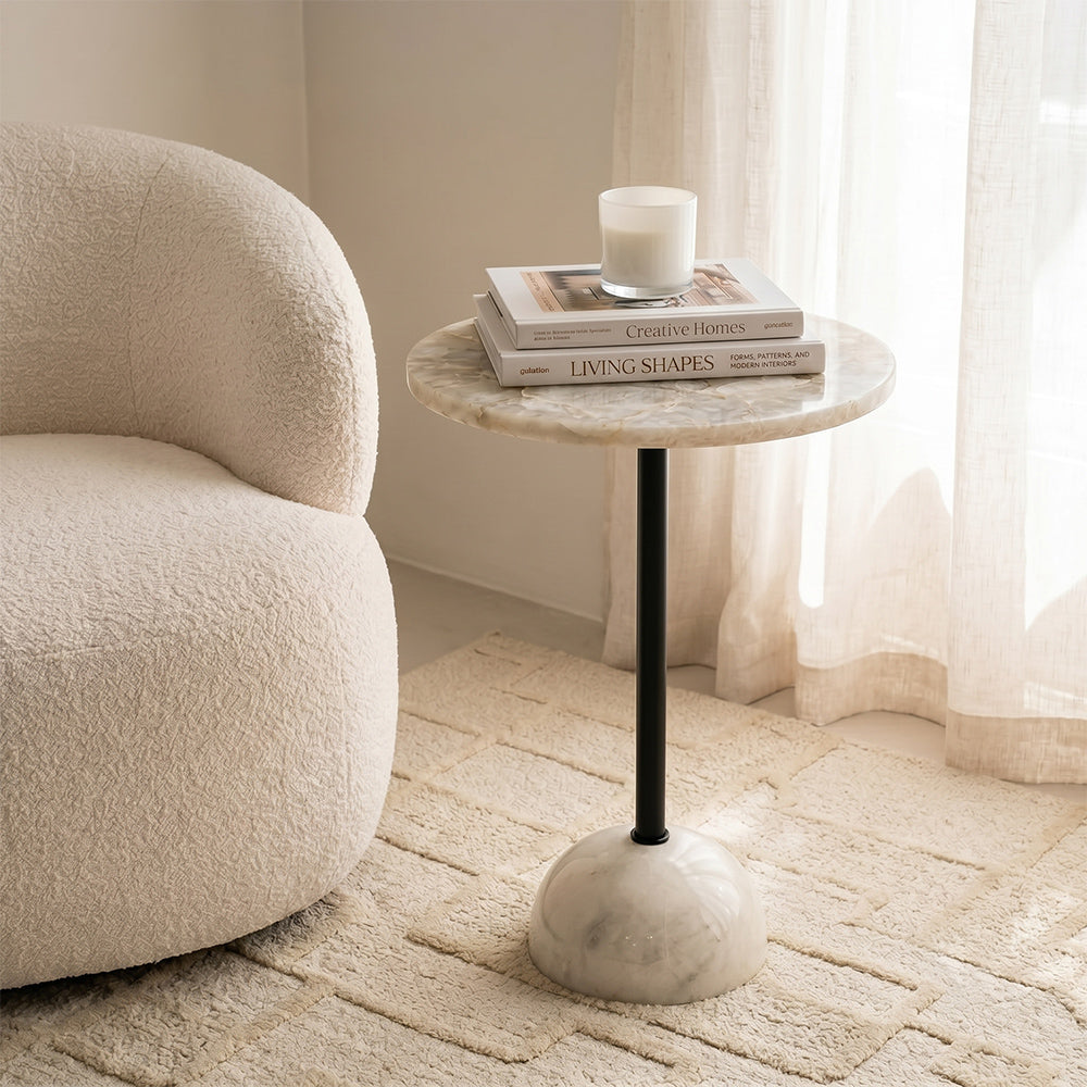 Soleil Agate Marble Side Table