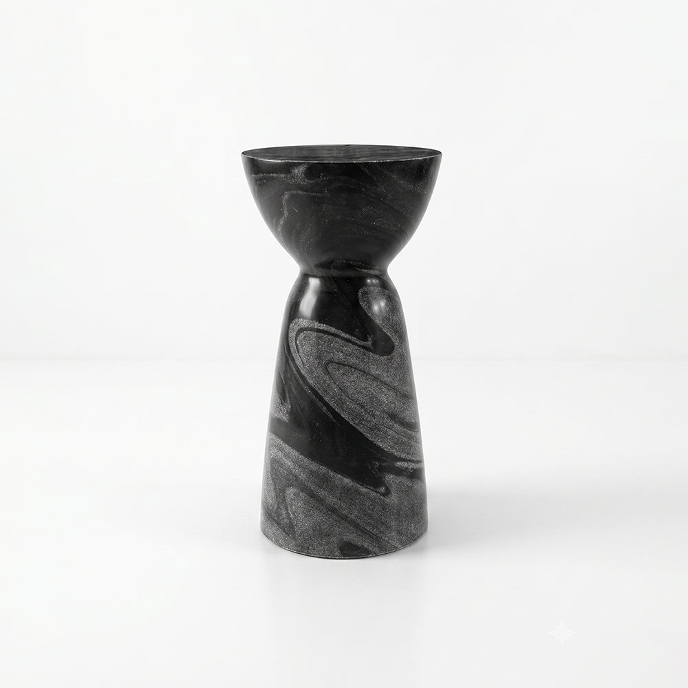 Onyx Black Marble Side Table