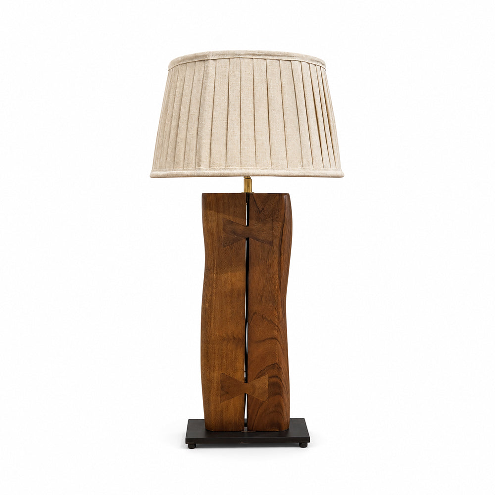 Jolie Acacia Wood Table Lamp with Metal