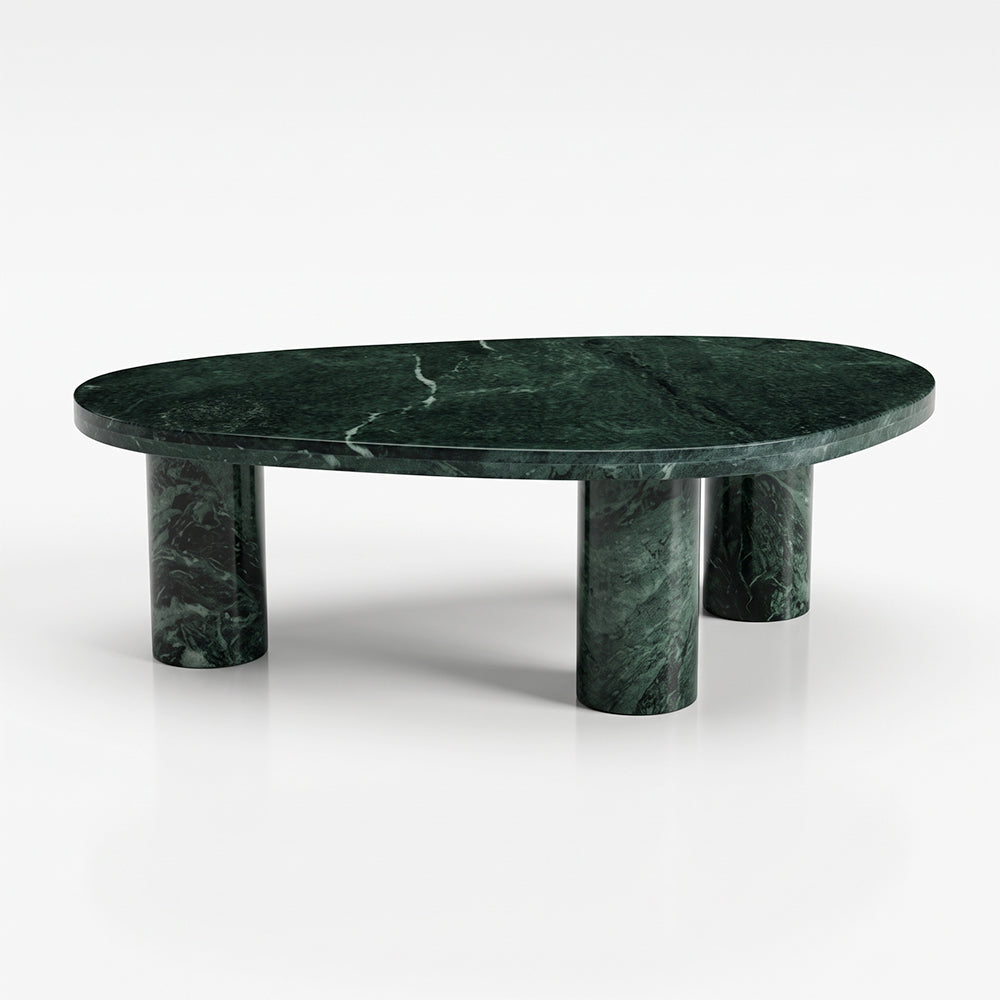 Blaze Green Marble Coffee Table Set of 2