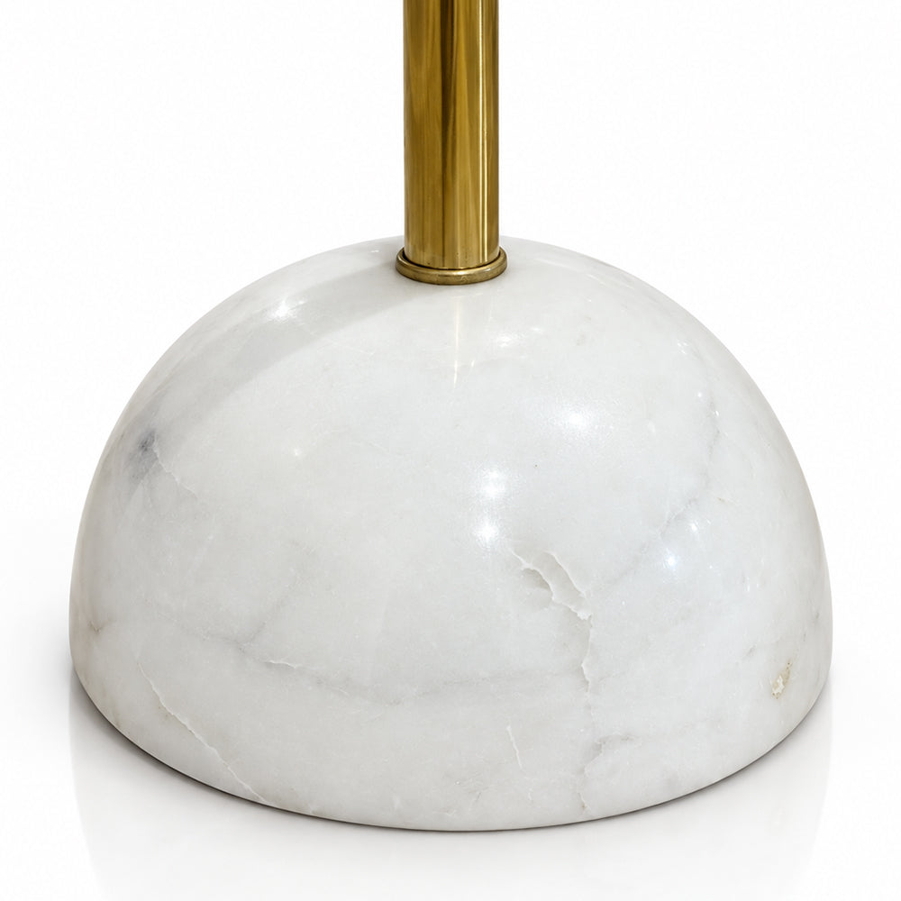Stellan White Banswara Marble Base Floor Lamp