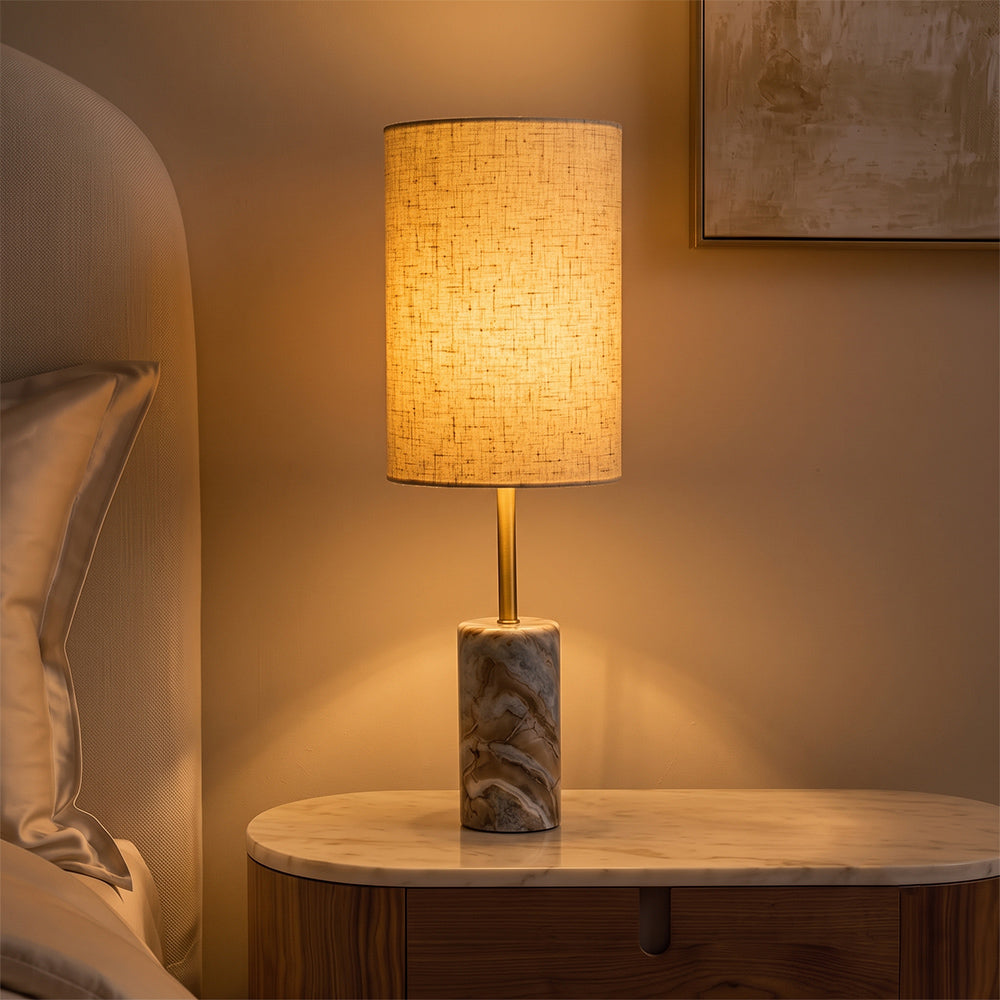 Senna Sawar Marble Base Table Lamp