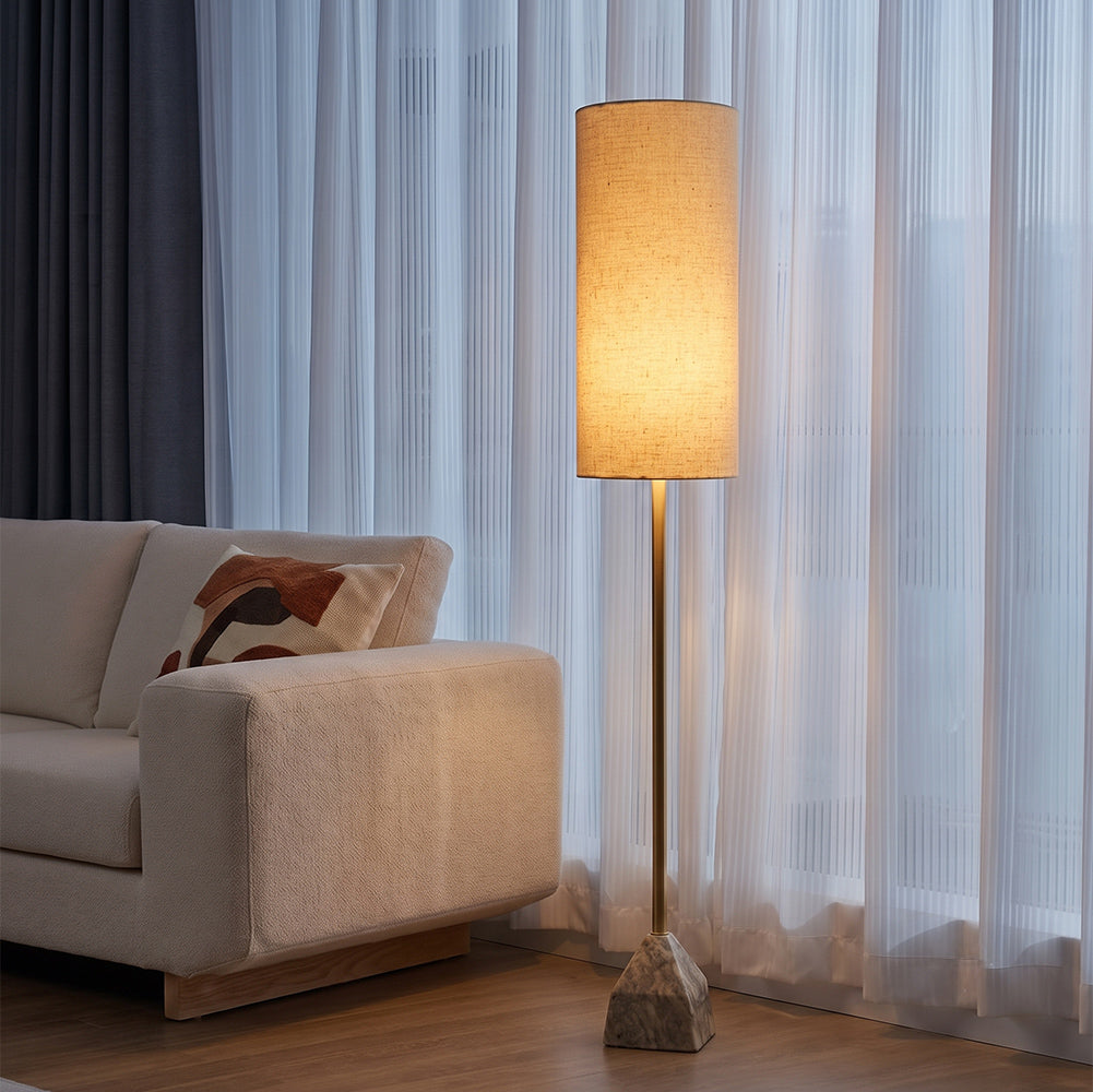 Theron Sawar Marble Base Floor Lamp