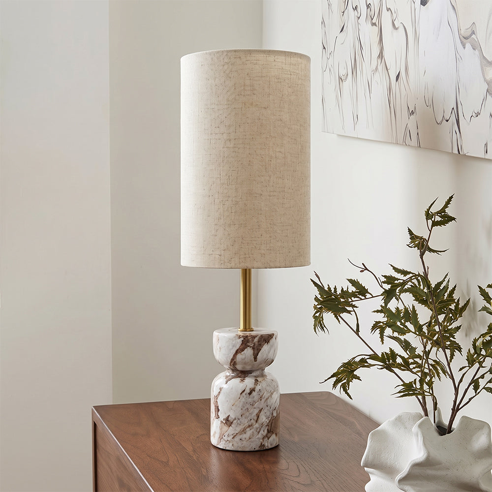 Vera Sawar Marble Base Table Lamp