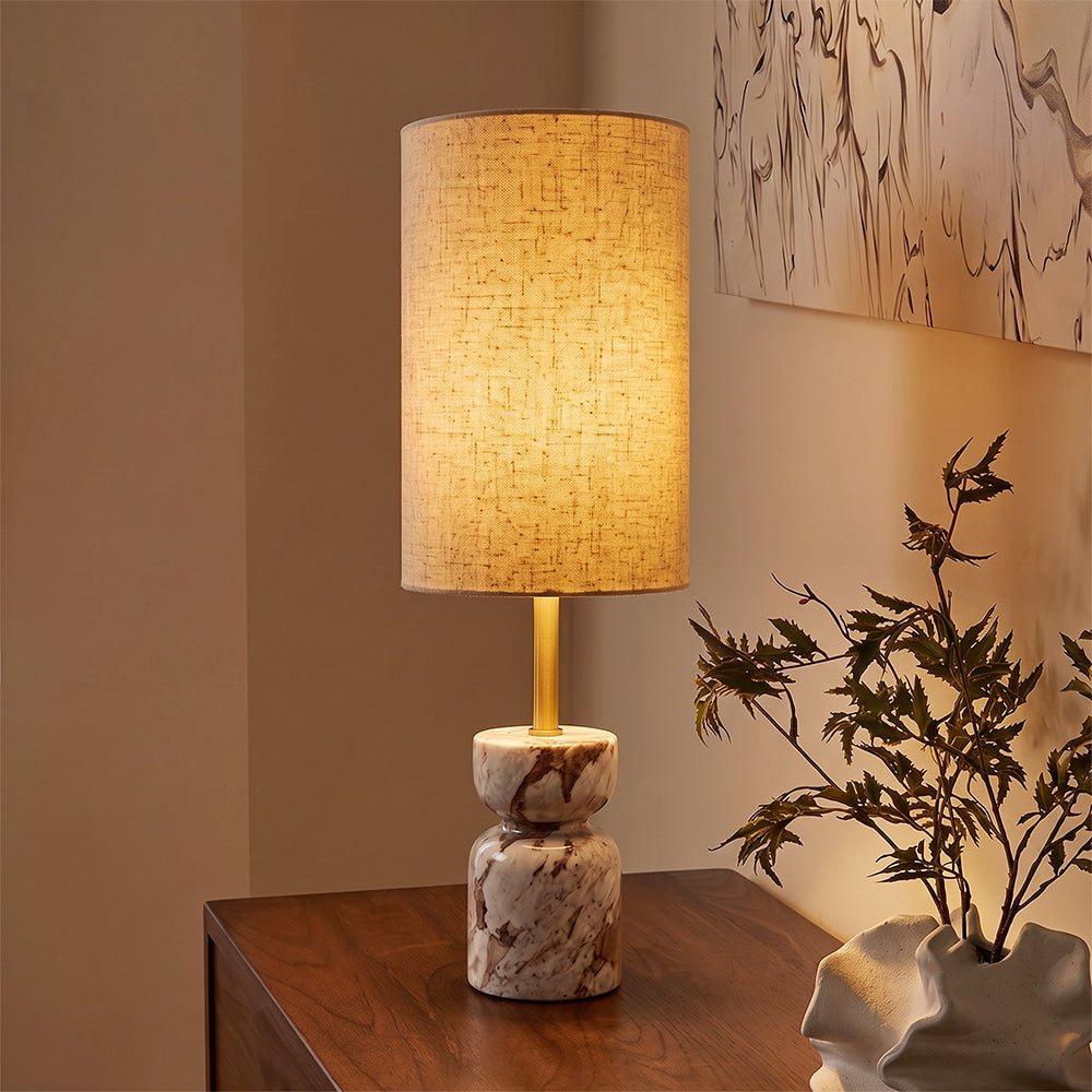 Vera Sawar Marble Base Table Lamp
