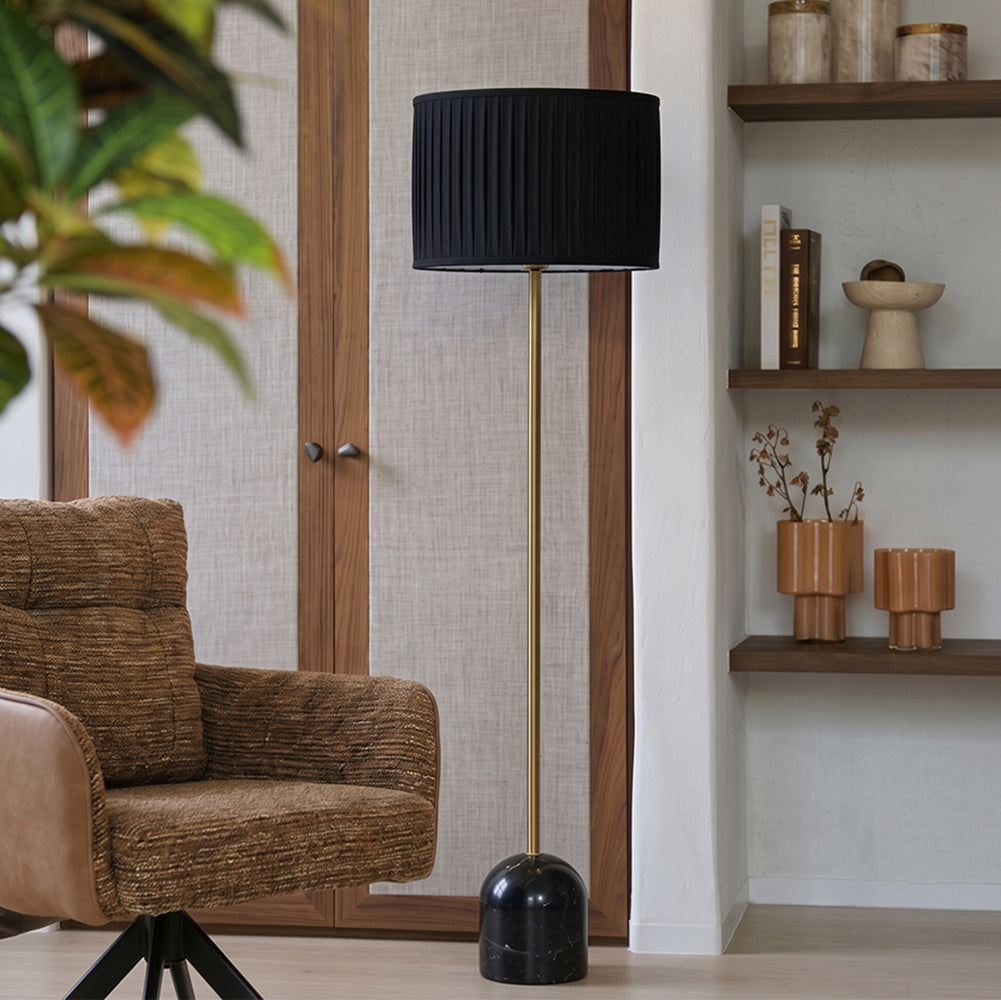Drake Black Marble Base Floor Lamp