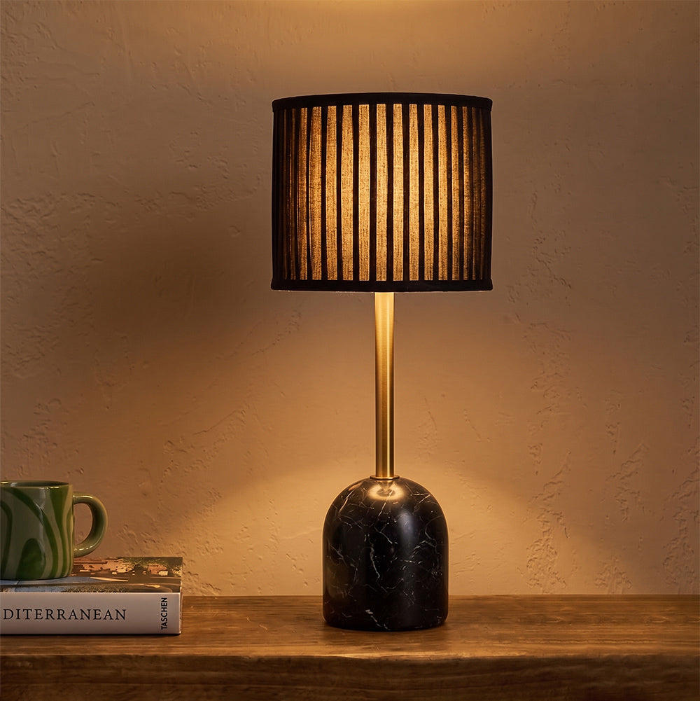 Elowen Black Marble Base Table Lamp
