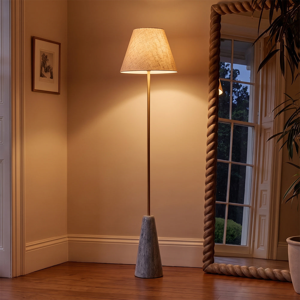 Valor Morchana Marble Base Floor Lamp
