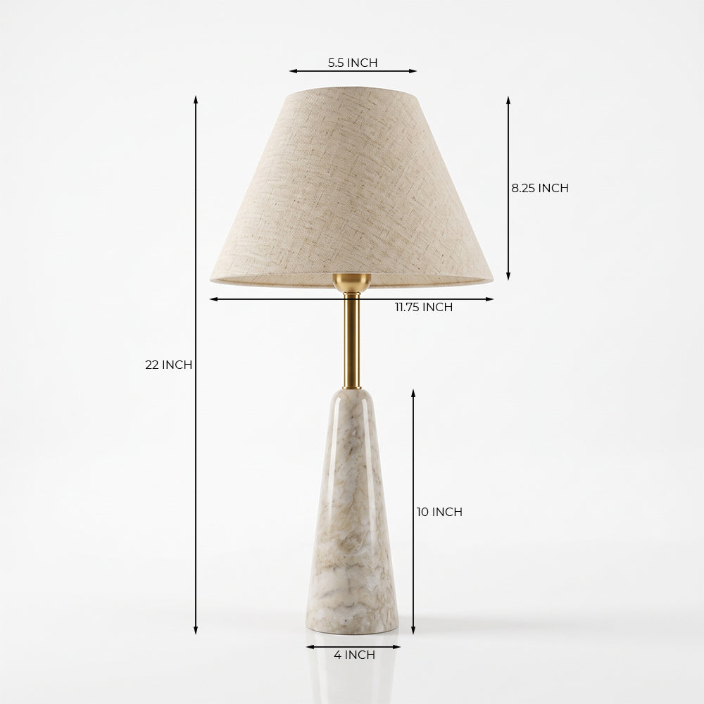 Luna Morchana Marble Base Table Lamp