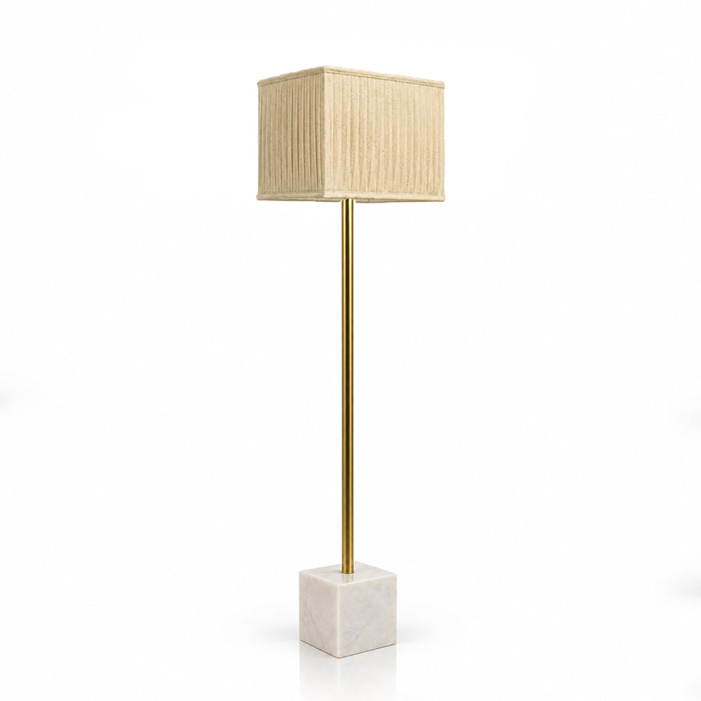 Felix White Banswara Marble Base Floor Lamp