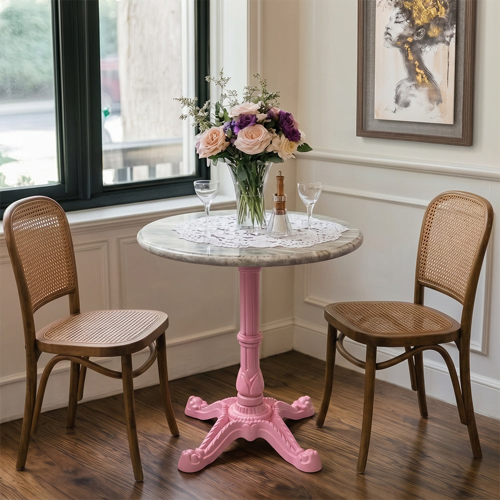Avalon Sawar Marble Restaurant Table with Metal Legs - Medium
