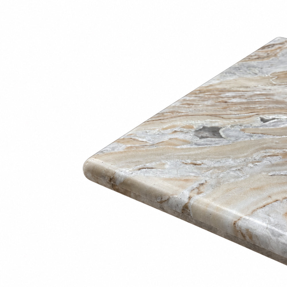 Summit Sawar Marble Restaurant Table with Metal Legs - Small