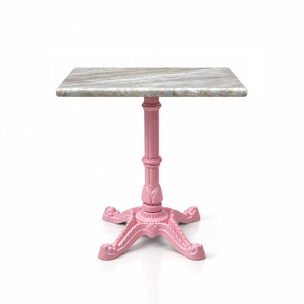 Summit Sawar Marble Restaurant Table with Metal Legs - Medium