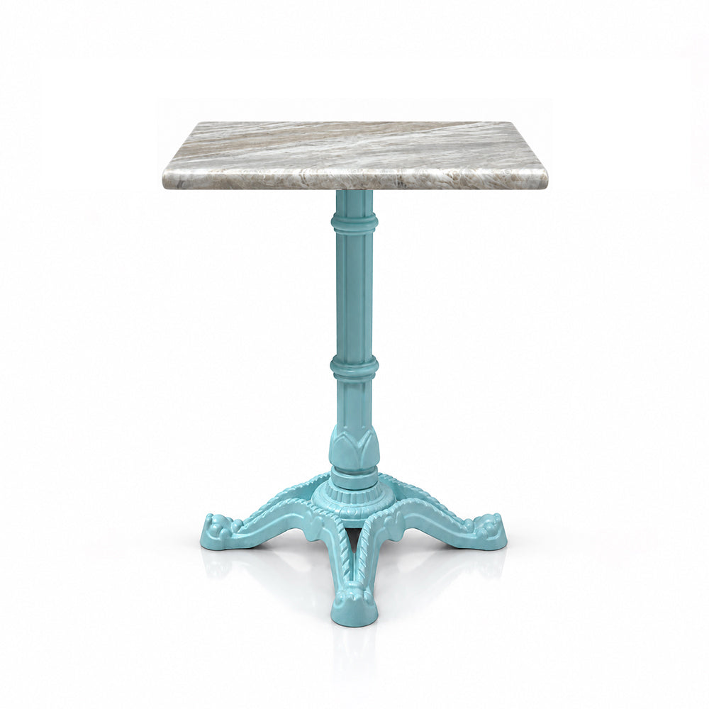 Ashford Sawar Marble Restaurant Table with Metal Legs - Small
