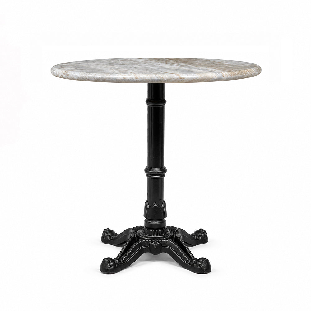 Crestwood Sawar Marble Restaurant Table with Metal Legs - Large