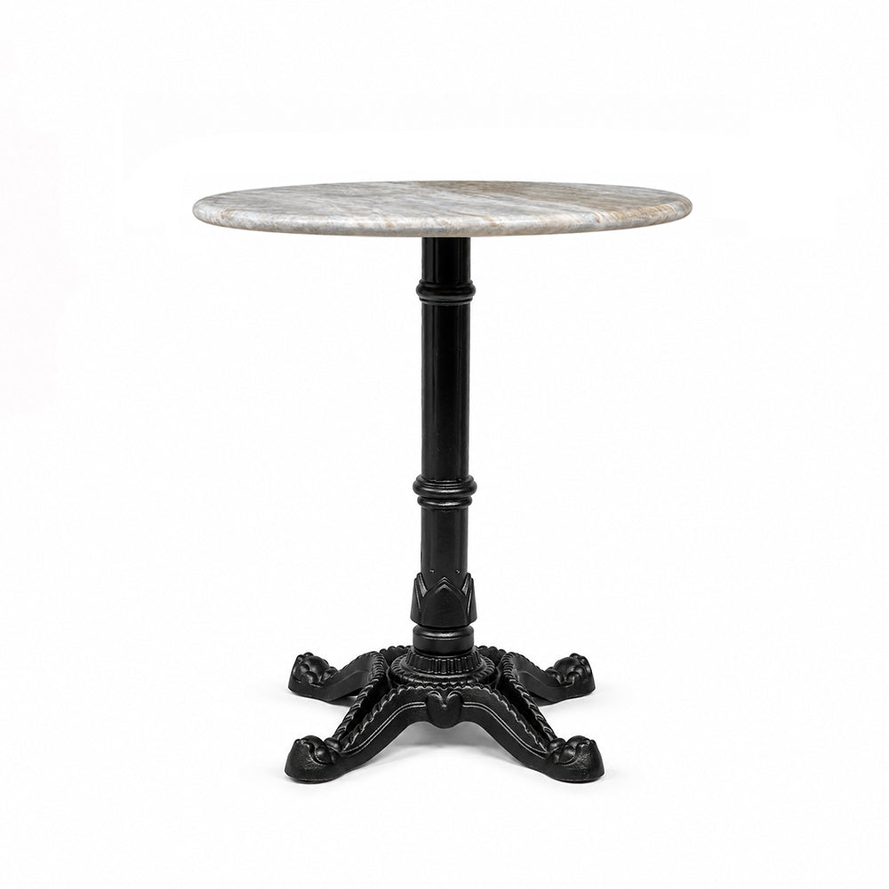 Crestwood Sawar Marble Restaurant Table with Metal Legs - Medium