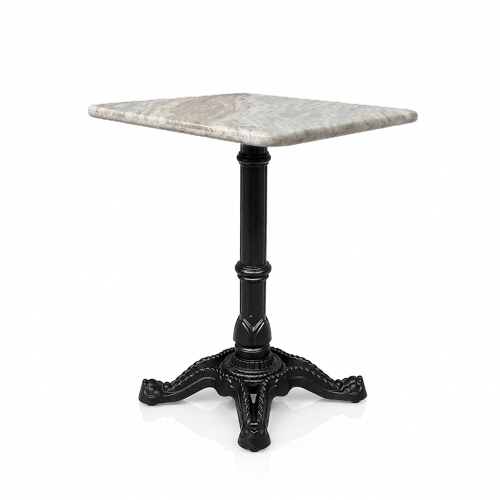 Hartley Sawar Marble Restaurant Table with Metal Legs - Medium