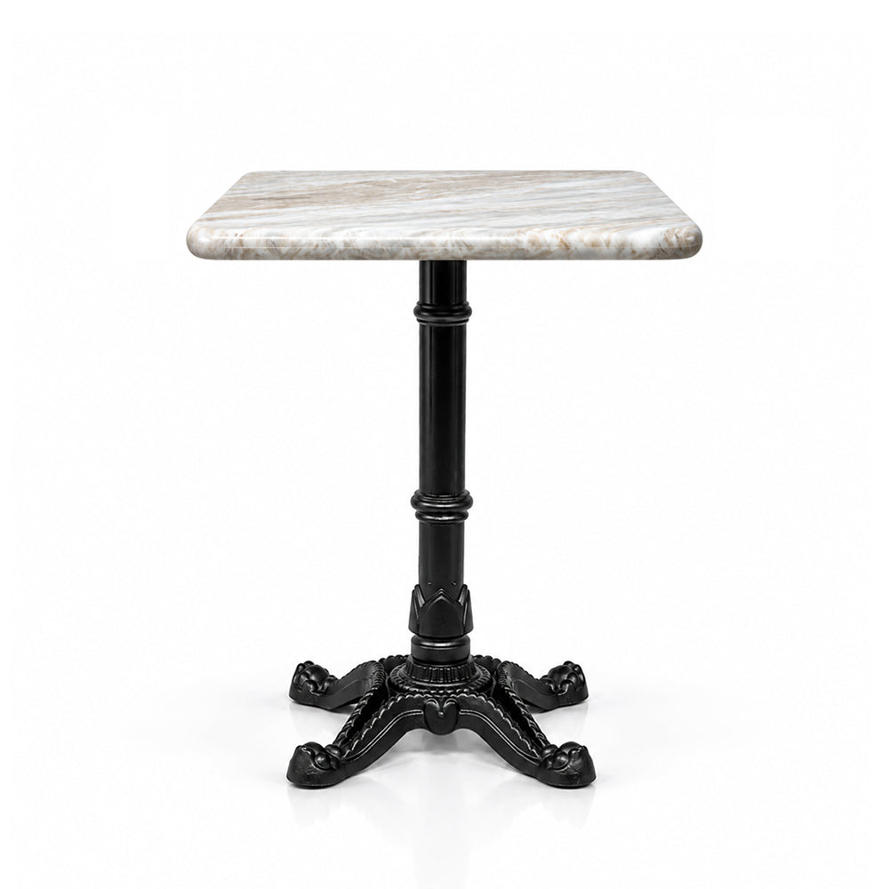 Hartley Sawar Marble Restaurant Table with Metal Legs - Small