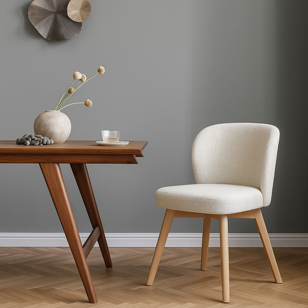 Minea Velvet Wooden Dining Chair