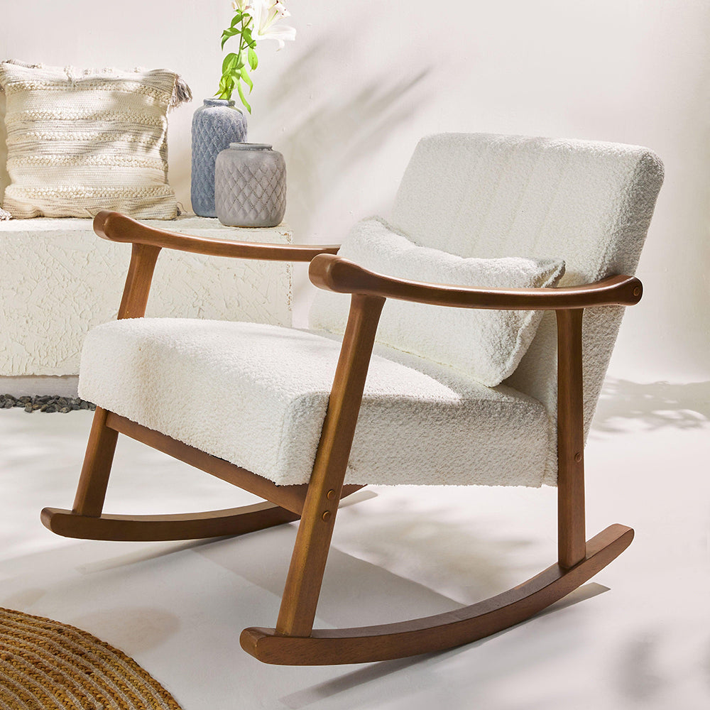 Margaret Wooden Rocking Chair - White