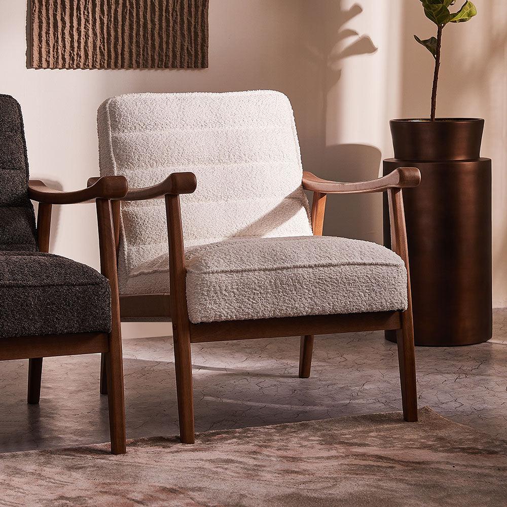 Tulsa Petal Wooden Armchair - White