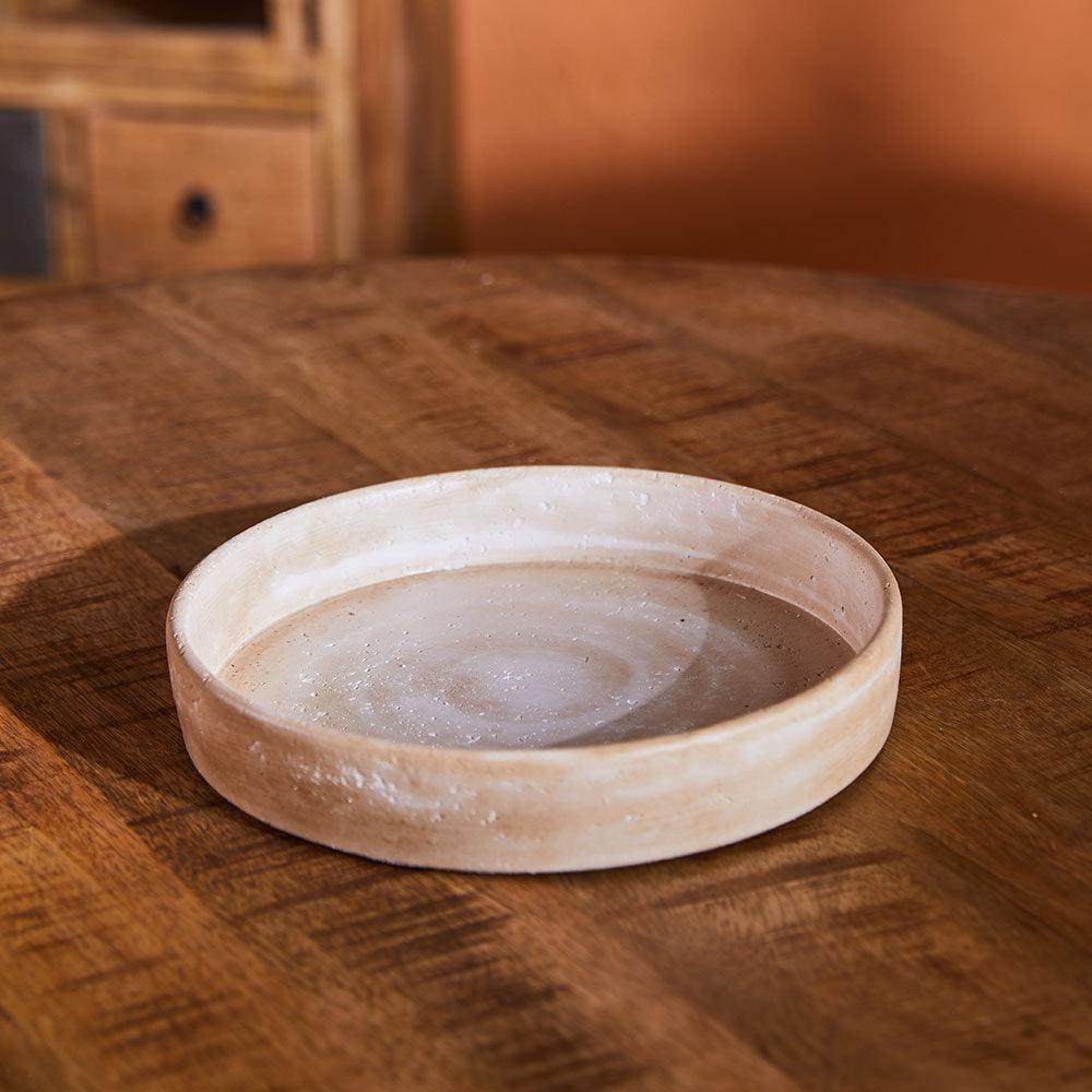 Amber Atrium Cement Bowl - Big