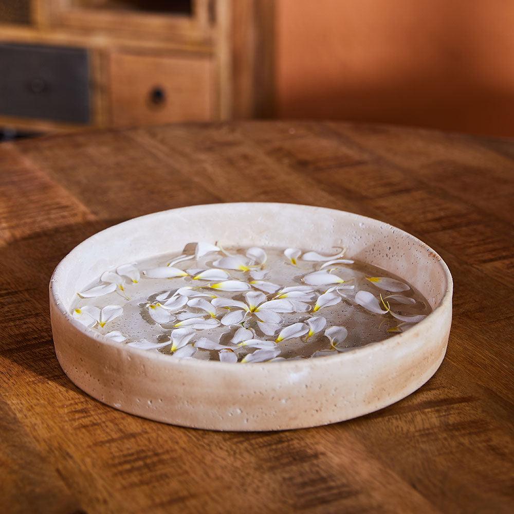 Amber Atrium Cement Bowl - Large