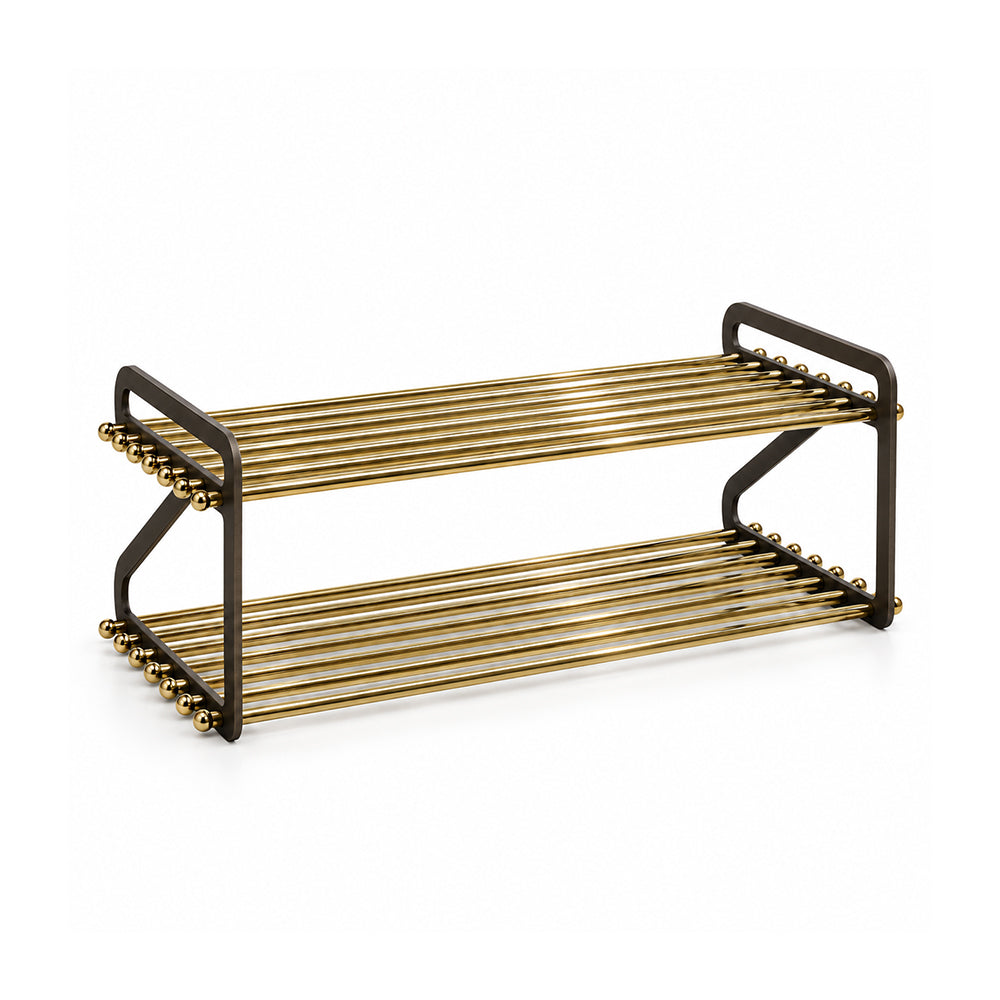Jaro Mud Grey Metal Shoe Rack - Product View 4