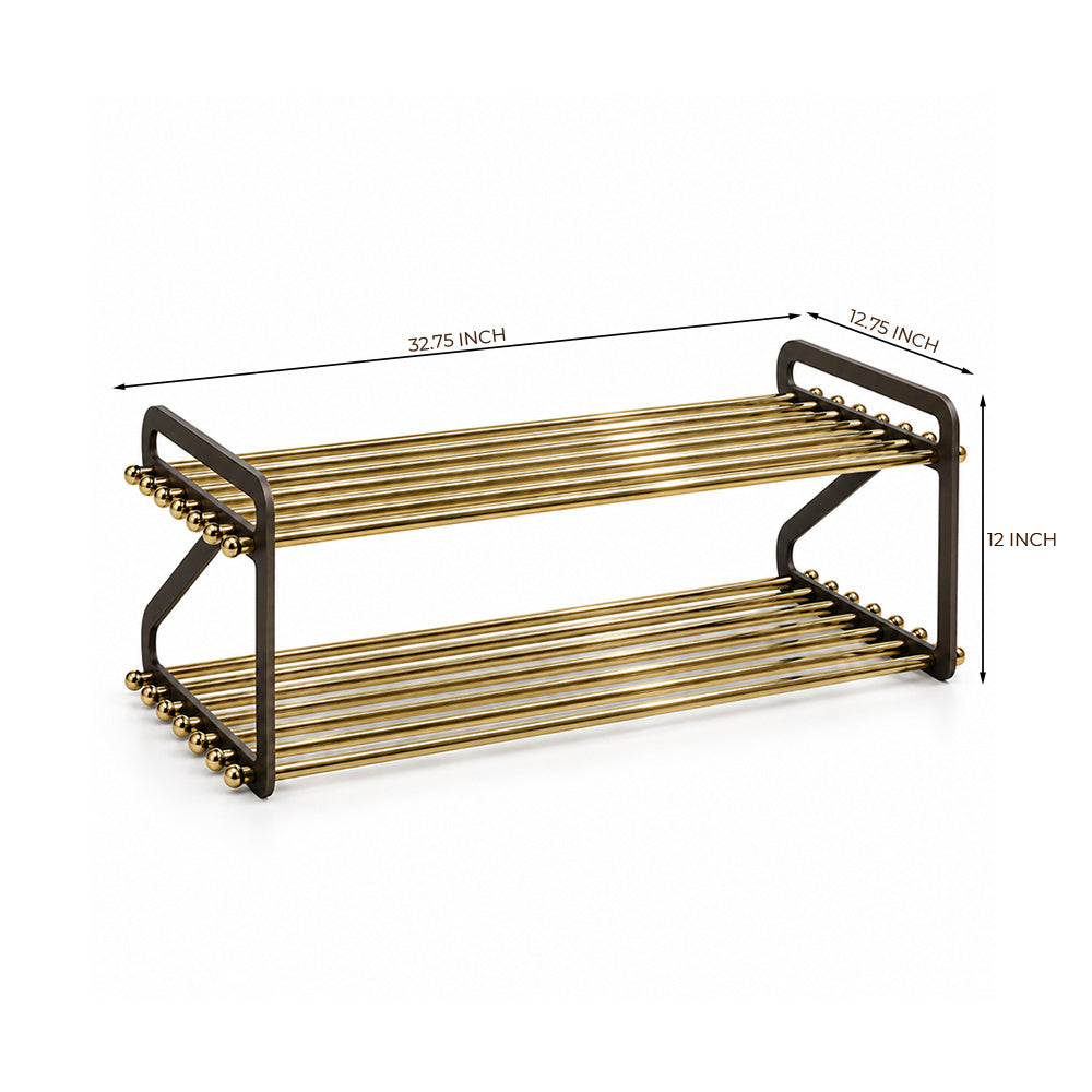 Jaro Mud Grey Metal Shoe Rack - Product View 5
