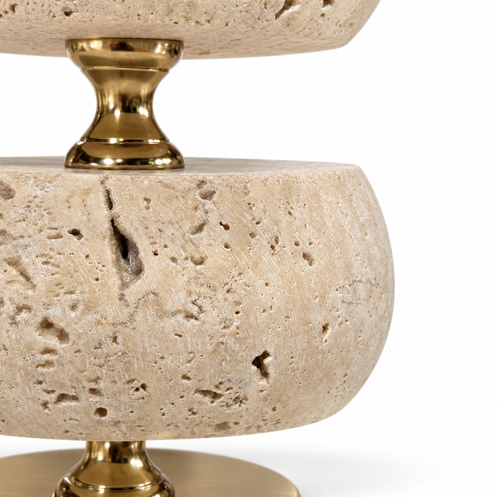 Paco Marble Table Lamp with Black Shade - Product View 4