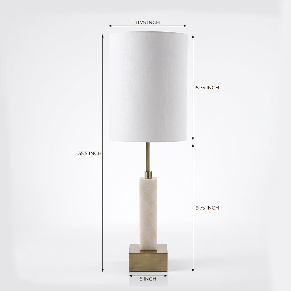 Selene Marble Table Lamp with Metal - Product View 6