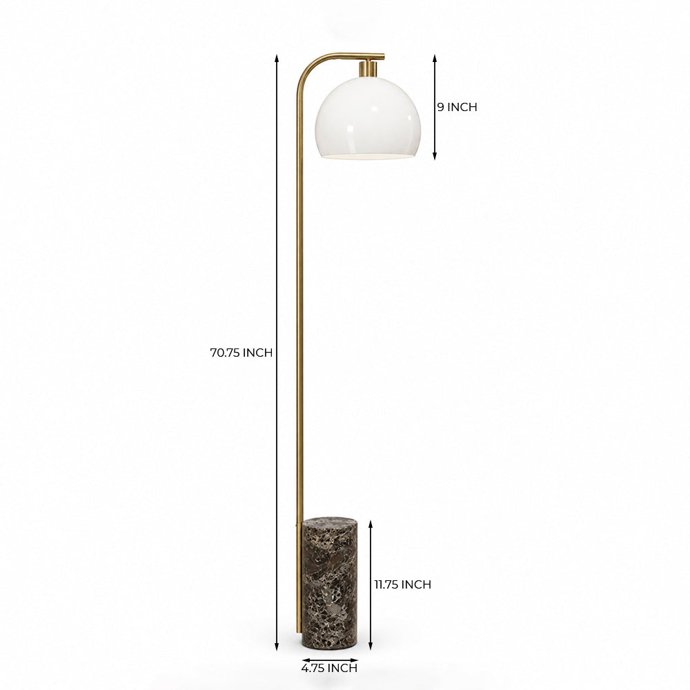 Indie Marble Floor Lamp with Metal - Product View 4