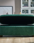 Mavis Boucle Bench with Wood - Green