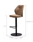 Idyll Bar Chair - Brown