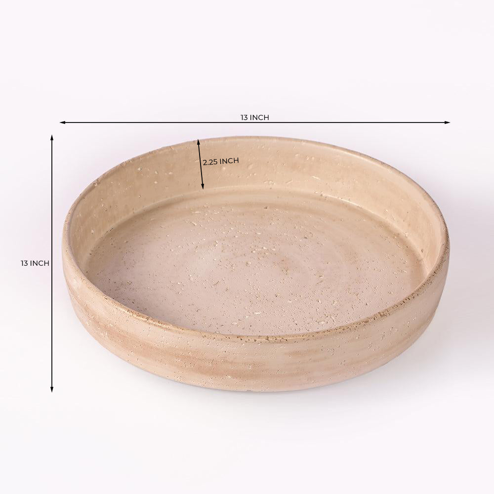 Amber Atrium Cement Bowl - Big