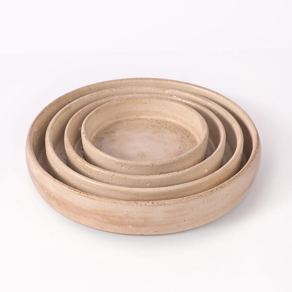 Amber Atrium Cement Bowl - Big Large Medium Small All