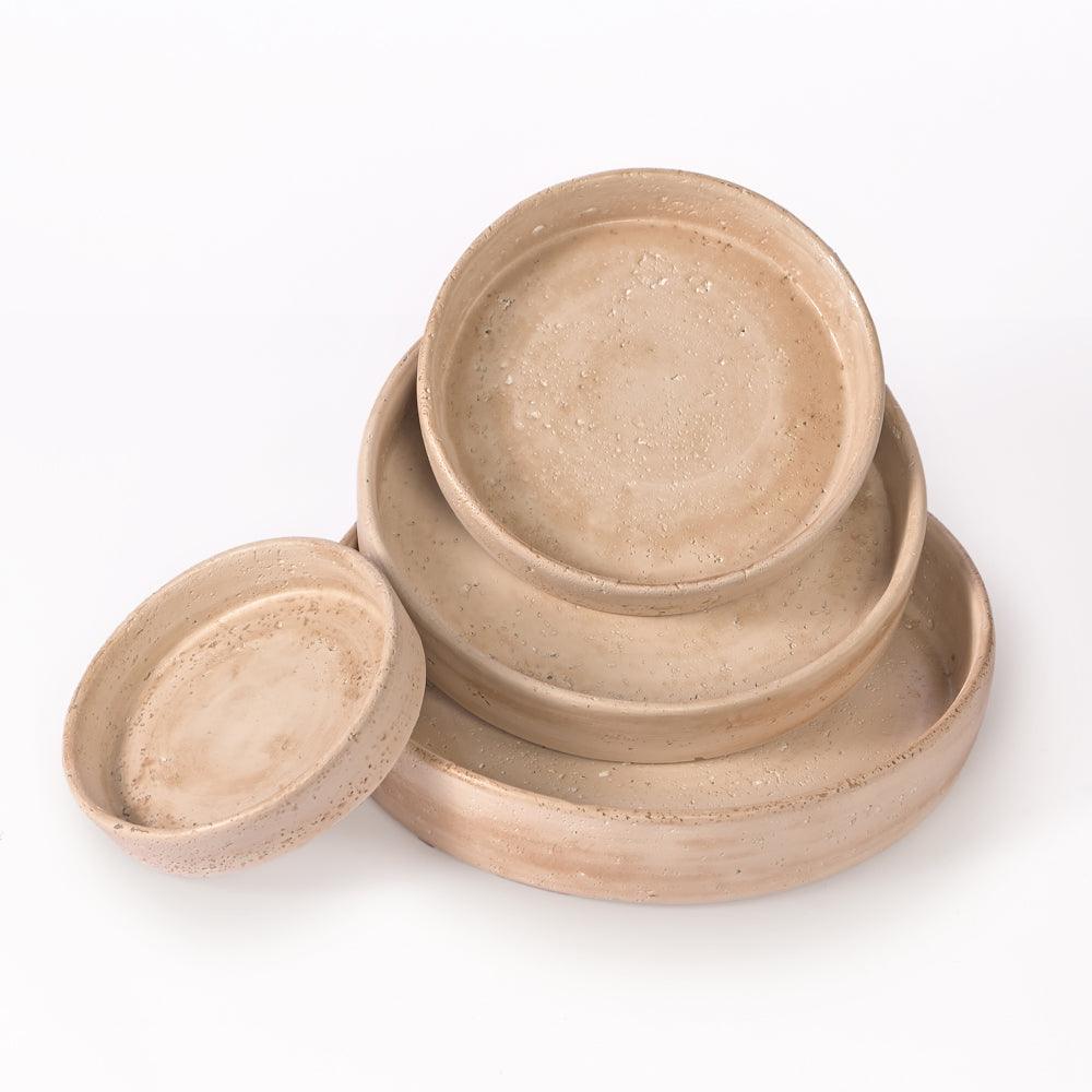 Amber Atrium Cement Bowl - Big Large Medium Small All