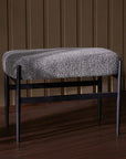 Quaint Iron Bench - Grey