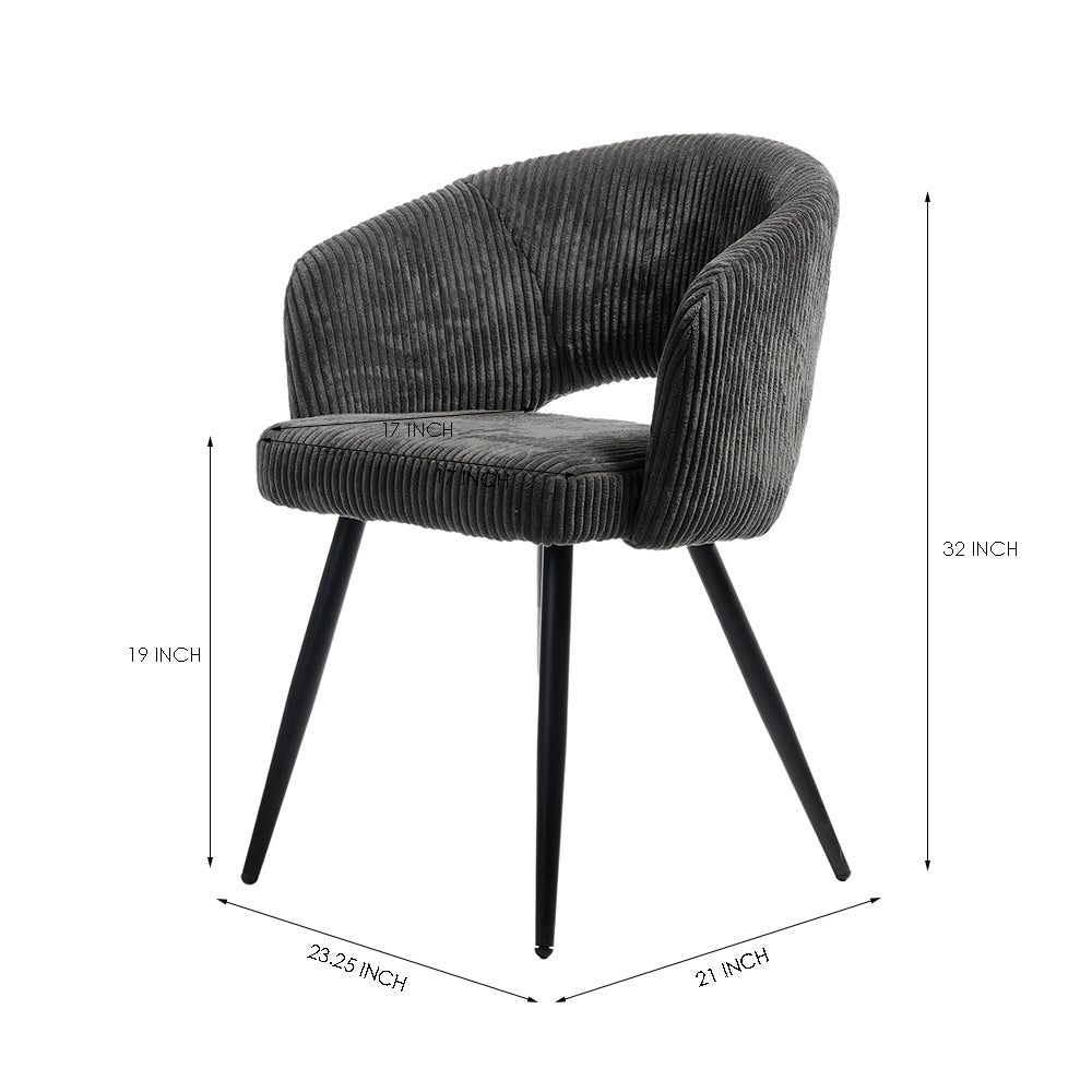 Iron Leaf Dining Chair - Grey